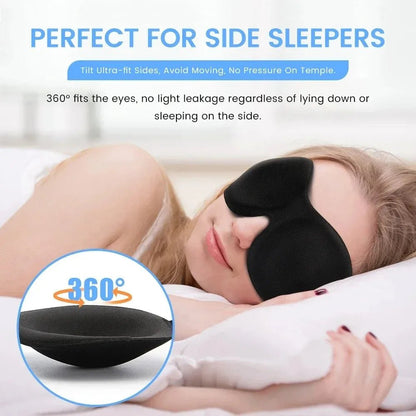 3D Sleep Mask Blindfold Sleeping Aid Soft Memory Foam Eye mask for Sleeping Travel Blockout Light Slaapmasker Eye Cover - zzzleep.fi