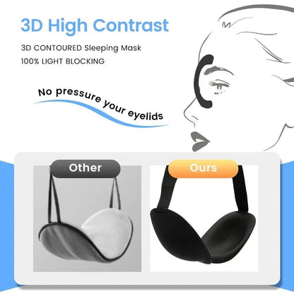 3D Sleep Mask Blindfold Sleeping Aid Soft Memory Foam Eye mask for Sleeping Travel Blockout Light Slaapmasker Eye Cover - zzzleep.fi