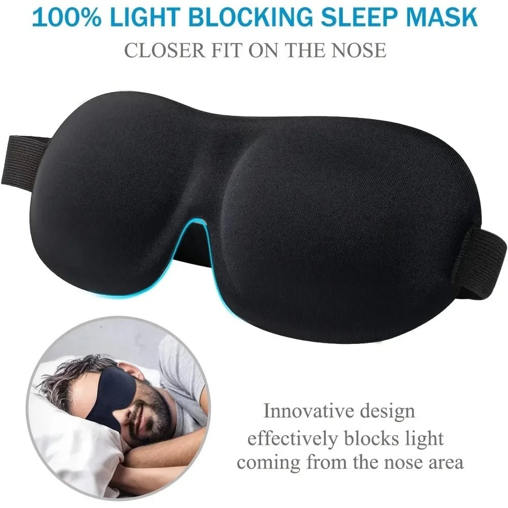 3D Sleep Mask Blindfold Sleeping Aid Soft Memory Foam Eye mask for Sleeping Travel Blockout Light Slaapmasker Eye Cover - zzzleep.fi