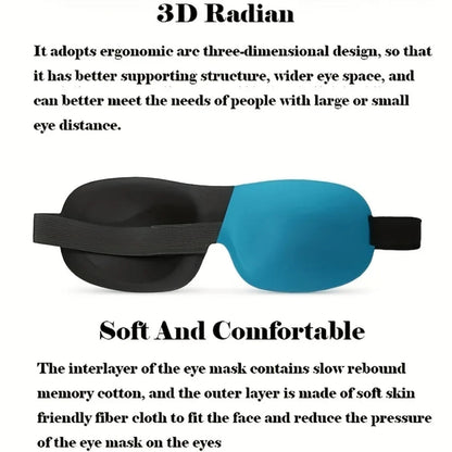 3D Sleep Mask Blindfold Sleeping Aid Soft Memory Foam Eye mask for Sleeping Travel Blockout Light Slaapmasker Eye Cover - zzzleep.fi