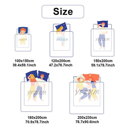 Summer Weight Cooling Blanket Cotton Filling Breathable Washable Single Blanket Smooth Air Condition Comforter Quilt Blanket