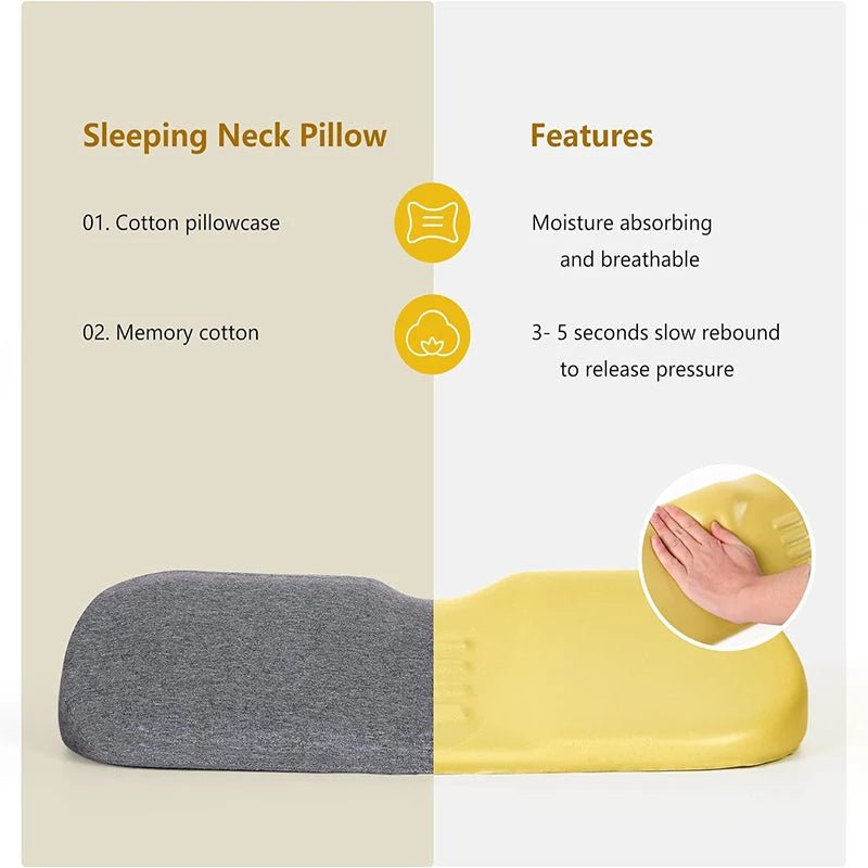 Cervical Pillow, Memory Foam Contour Pillow, Bed Pillows for Side Sleeper Ergonomic Orthopedic Sleeping Pillow, Neck Pillow - zzzleep.fi