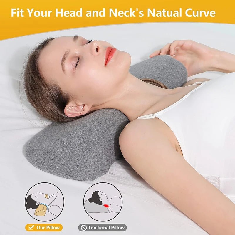 Cervical Pillow, Memory Foam Contour Pillow, Bed Pillows for Side Sleeper Ergonomic Orthopedic Sleeping Pillow, Neck Pillow - zzzleep.fi