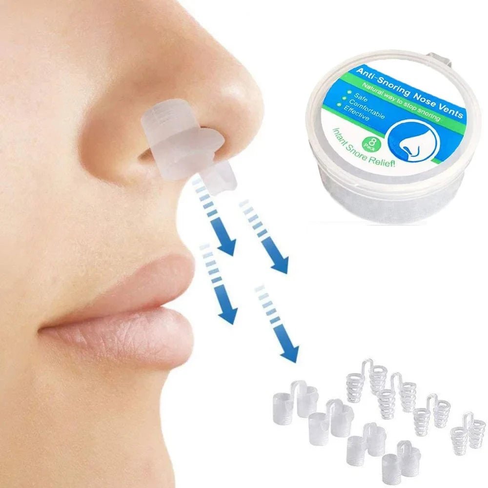 New Blue Silicone 4/8PCS/set Snoring Solution Anti Snoring Devices Snore Nose Vents Nasal Dilators For Better Sleep Sleeping Aid - zzzleep.fi