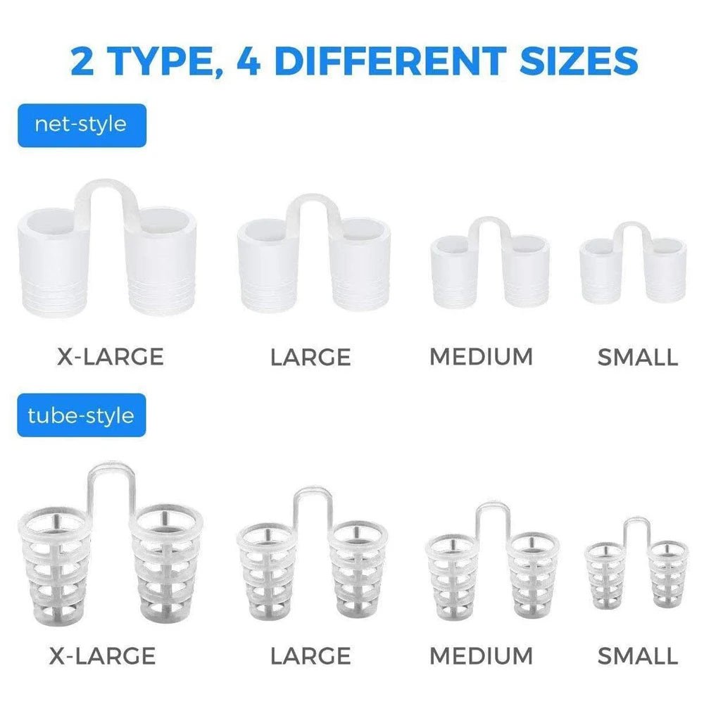 New Blue Silicone 4/8PCS/set Snoring Solution Anti Snoring Devices Snore Nose Vents Nasal Dilators For Better Sleep Sleeping Aid - zzzleep.fi