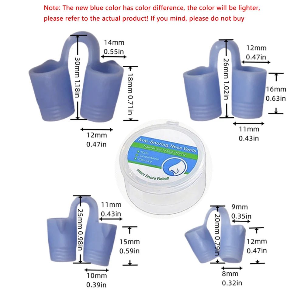 New Blue Silicone 4/8PCS/set Snoring Solution Anti Snoring Devices Snore Nose Vents Nasal Dilators For Better Sleep Sleeping Aid - zzzleep.fi