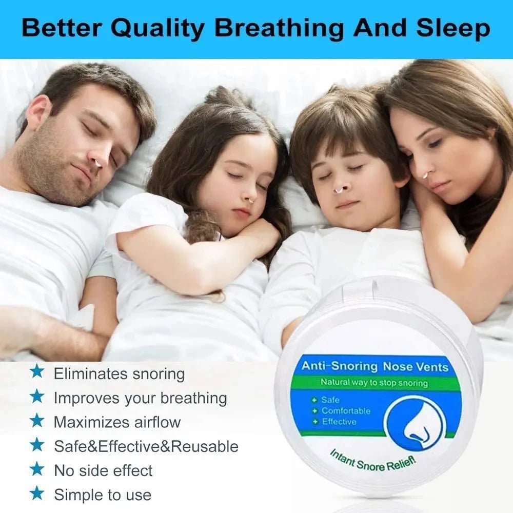 New Blue Silicone 4/8PCS/set Snoring Solution Anti Snoring Devices Snore Nose Vents Nasal Dilators For Better Sleep Sleeping Aid - zzzleep.fi