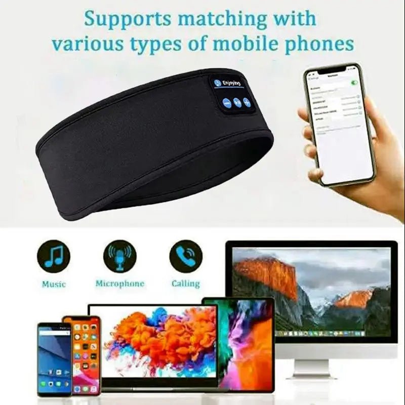 New bluetooth sleep headset wireless headphones music eye mask sleep sports headband outdoor running yoga headband - zzzleep.fi