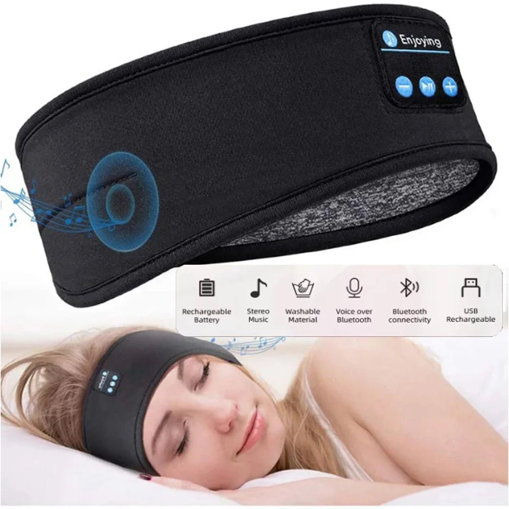 New bluetooth sleep headset wireless headphones music eye mask sleep sports headband outdoor running yoga headband - zzzleep.fi