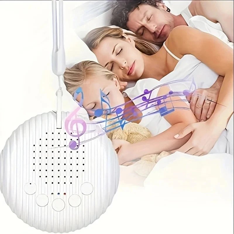 White Noise Sound Machine Portable Baby Sleep Machine 10 Soothing Sounds Volume Adjustable Built-in Rechargeable Battery USB - zzzleep.fi