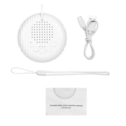 White Noise Sound Machine Portable Baby Sleep Machine 10 Soothing Sounds Volume Adjustable Built-in Rechargeable Battery USB - zzzleep.fi